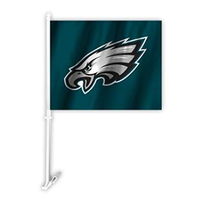 China Factory Price Durable Custom NFL Logo Color Car Window Hanging Flags for sale