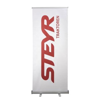 China PVC Retractable PVC 85x200 Rs 10 Roll Up Banner Stand Standee For Trade Fair for sale