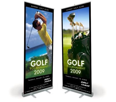 China Best PVC Aluminum Roll Up Screen Banner Stand Display For Trade Show for sale