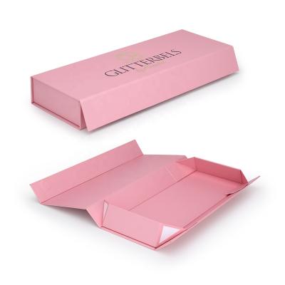 China Large Recyclable Red Magnetic Box Without Bow Tie Magnetic Flip Cover Cake Box Rigid Magnetic Pink Gift Box for sale