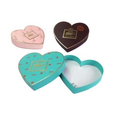 China Recyclable Boxes Wholesale Wedding Unique Packaging Printing Box Lid And Heart Shape Base Rigid Box for sale