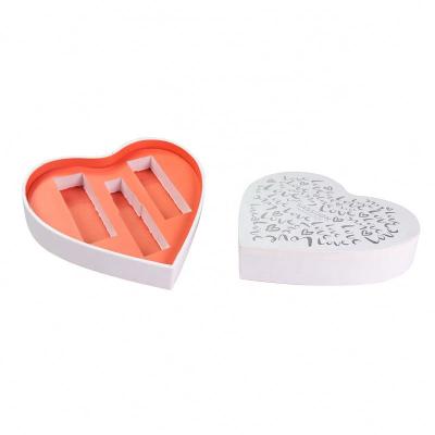 China Recyclable Custom Heart Shape Logo Printing Gift Box White Lipstick Makeup Gift Paper Box for sale