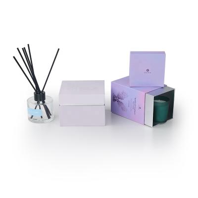 China Recyclable Biodegradable Candle Packaging Box Custom Logo Matte Candle Jar With Lid And Box for sale