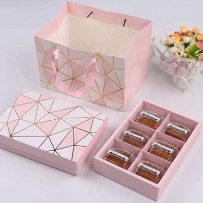 China Recyclable Macaron Box With Insert Logo 6Pcs Cookie Rose Cupcake Luxury Biodegradable Packaging Box Macarons Gift Box for sale