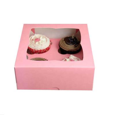 China 12 Hole Recyclable Plain Cupcake Wrapping Paper Cupcake Box Clear 12 Hole Display Food Lunch Packaging for sale