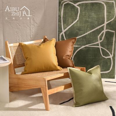 China AIBUZHIJIA Fashion Solid Color Anti-Static Pillow Case Wovem Velvet Handmade Cushion Covers Decorative Home Pillow Covers 18 x 18 for sale