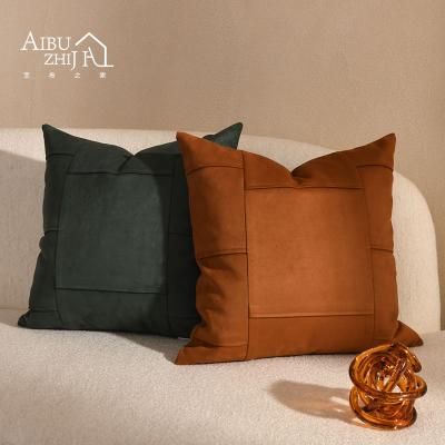 China AIBUZHIJIA Anti-Static Soft Tile Covers Square Decorative Pillows Cases Cover Solid Color For Modern Bed Room Farmhouse Home Decor for sale