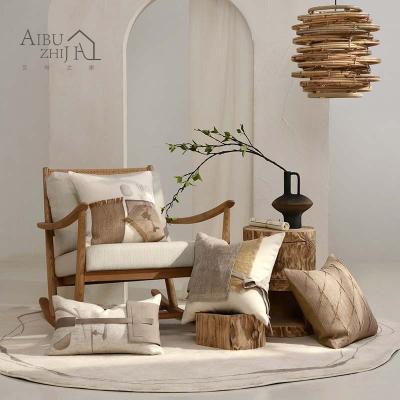 China AIBUZHIJIA Design Sofa Villa Hotel Home Bedroom Living Room Anti-Static Original Abstract Cushion Cover Decorative Tile Covers for sale