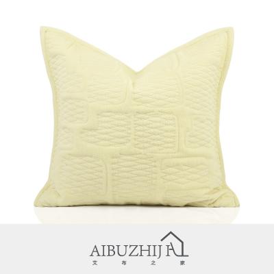 China AIBUZHIJIA Anti-Static Modern Kids Decorative Home Pleat Cotton Embroidered Pillow Case 18 x 18 inch 45 x 45 cm Pillow Case Cushion Cover for sale