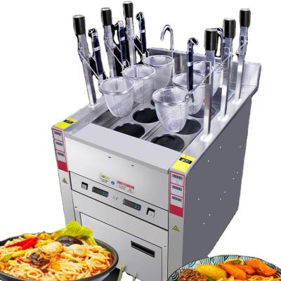 China New-fashion Restaurant 6 Baskets Commercial Ramen Rice Noodle Pasta Cooking Stove Automatic Pasta Noodle Boiling Machine for sale