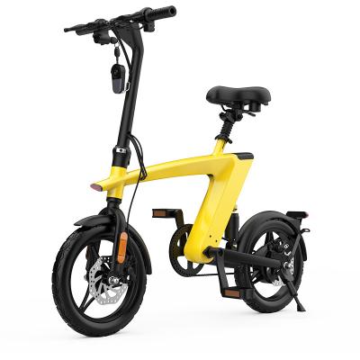 China Aluminum alloy lithium battery frontier Japanese two-wheeler folding electric bicycle speed shift generation driving pedal power adult ele for sale