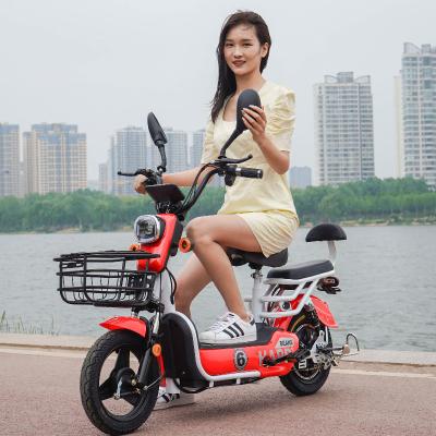 China Carbon Steel Two Wheel 48V Adult Battery Electric Bicycle / Scooter for sale