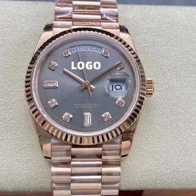 China New Mechanical Alarm Couple Watch BP Factory 904L Steel 3255 Movement Sapphire 128345 36mm Rose Gold Crystal Watch for sale