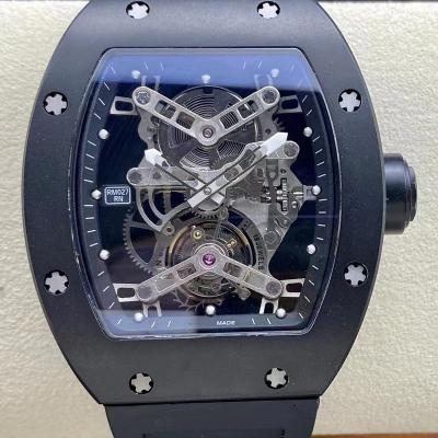 China Factory RM027 Tourbillon Movement RM Titanium Sapphire Skeleton Watch 40mm Premium Alarm EUR Watch for sale