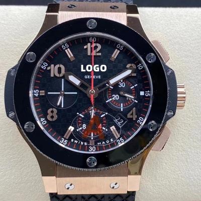 China Luxury Mechanical Watch V6 Alarm Factory 44mm New 4100 Chronograph Movement Sapphire Classic Rose Gold Ceramic Watch for sale