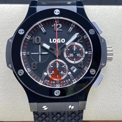 China Luxury Mechanical Watch V6 Alarm Factory 44mm New 4100 Chronograph Movement Sapphire Classic Darth Vader Ceramic Watch for sale