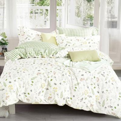 China Custom Size and Weight Disposable in Canton Cotton Cozy Printed Green Double Bed Sheets for sale