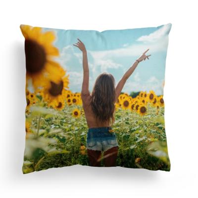 China Cheap Viable Customize 3d Printing Sunflower Square 40x40 Comfort Cotton Pillowcase for sale