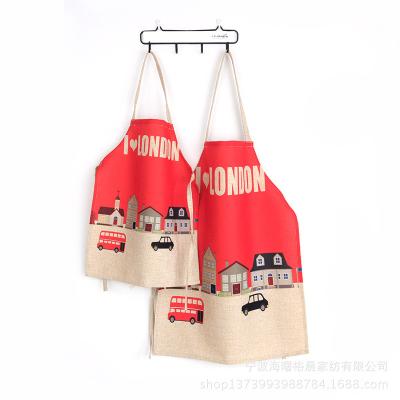 China 100% eco-friendly cheap custom printed logos cooking cobbler pinafore bartender restaurant waiter canvas apron with pocket for sale