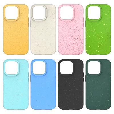 China New Environmental Friendly Shockproof Phone Cases For Cell Phone Biodegradable Full Cover For iPhone 14plus 13 Promax 12pro 11 xr xsmax for sale