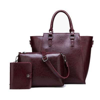 China New Models Women's Large Capacity Classical Lady Tote Bag Set Bag Set for sale