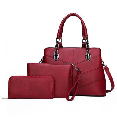 China 2019 New Fashionable High Quality Set Bag Mother Bag Handbags 3 Pcs Sets 3 Pieces Lady Handbags for sale