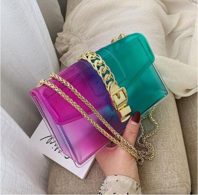 China Wholesale Luxury Summer Sale Jelly Bag PVC Women Bag Sling Hot Fashion Purse Mini Luxury Cosmetic Bags for sale