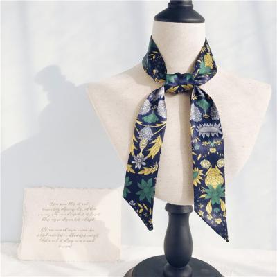 China New Fashion Style Ribbon Scarf Bag Accessories Scarf WomenTied Bag Wrapped Silk Scarf for sale