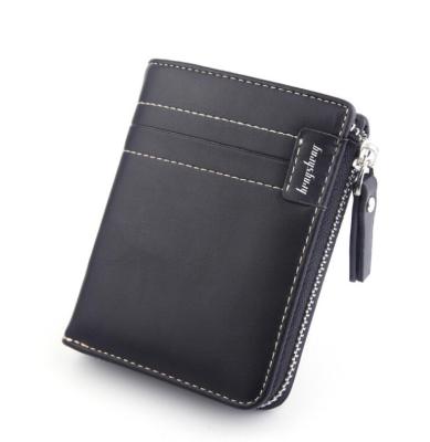 China New Multifunctional Customize Leisure Style Zipper Fashion Short PU Leather Wallet For Man Card Holder for sale