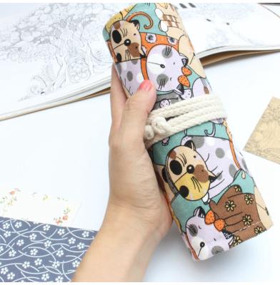 China Beautiful Fashion Durable Wholesale Hot Sale Kitten Pencil Holder Custom Canvas Pencil Bags for sale