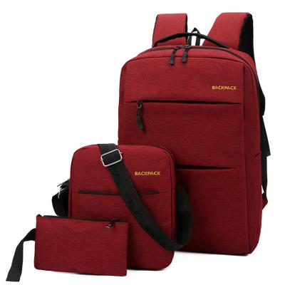 China With USB laptop backpack 2020 for men's backpack set fashion USB laptop backpack set for sale