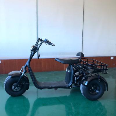 China Custom ONAN Three Wheel 1500W 60V Electric Scooter Motorcycle Fat Tire Eco-friendly Delivery Tricycle for sale