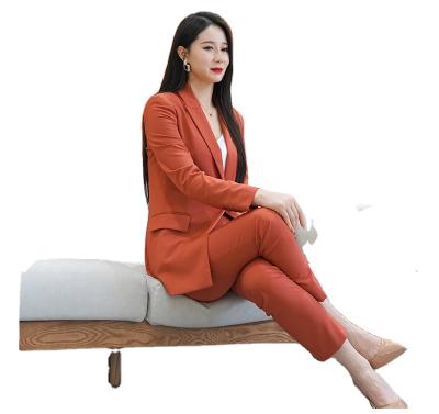 China 2022 factory wholesale QUICK DRY office lady blazer and pants women two piece set suits for sale