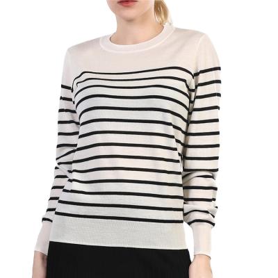 China Wholesale Anti-wrinkle Sweater Woman Long Sleeve Factory Drop Sweater Woman Striped Sweater for sale