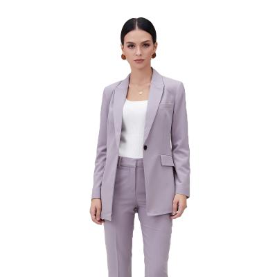 China Breathable High Quality Single Button Lady Suit Autumn Custom Spring Sleeve Long Sleeve Women's Jacket Blazer for sale