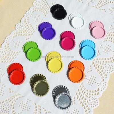 China Non-toxic Wholesale Solid Colored Flat Caps For Crafts Bilateral Flat Colored Caps For Jewelry Making for sale