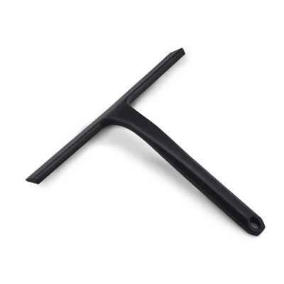 China Amazon New Durable Silicone Squeegee Black Window Clean Wiper With Holder For Window Glass Mirror for sale