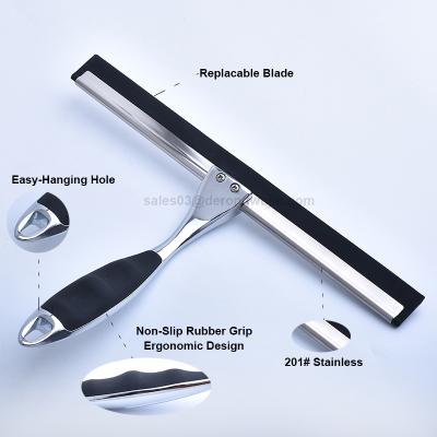 China Durable high end stainless steel squeegee windshield squeegee shower squeegee wiper for stained glass douchewisser for sale