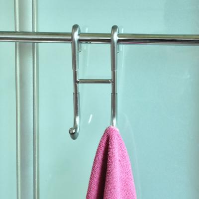 China Stocked Bathroom Accessories Stainless Steel Wall Clothes Robe Hook Bag Hanger Hook Towel Hook For Bathroom for sale