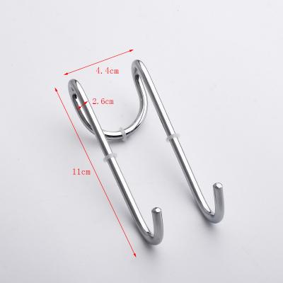 China Stocked Stainless Steel Door Hanger Hook Glass Liner Hangs Double Double Hooks for sale