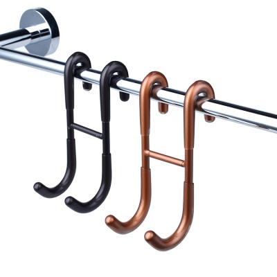 China Colorfull Stainless Steel S Hooks Double Stocked Hooks Wall Mounted Hook for sale