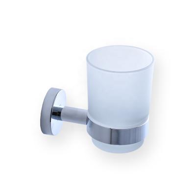 China Modern Most Popular Stainless Steel Bathroom Hardware Tumbler Cup Holder Toothbrush Single Cup Holder for sale