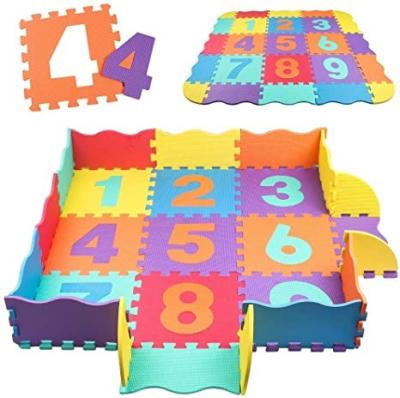 China Kids Foam Mats Baby EVA Mat Interlocking Pla Playmat Floor Puzzle Puzzles 0-9 for sale