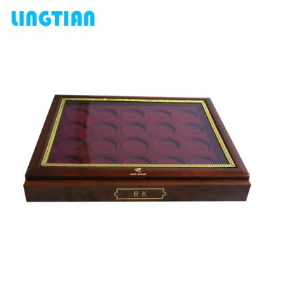 China LINGTIAN Materials Recycled Wooden Souvenir Craft Challenge Commemorative Coins and Gift Boxes for sale