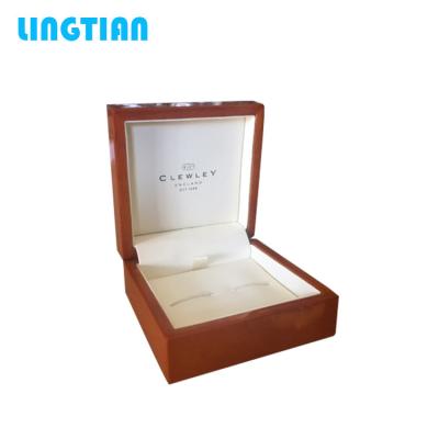 China Wholesale Custom Logo Luxury Wood Cufflink Gift Handmade Box From Manufacturer for sale