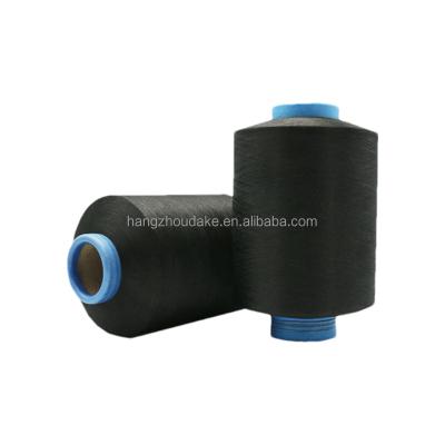 China DDB 150D / 144F Polyester Filament DTY Sustainable Dope Dyed Black SIM AA Grade For Textile for sale