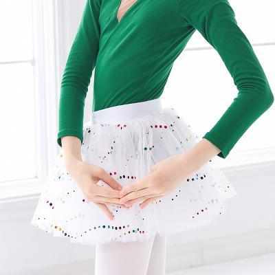 China Kids Sequin Ballet Dance Tutu Girls Soft Tulle Skirt for sale