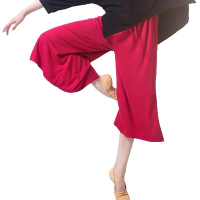 China Breathable Women Dance Mordern Adult Dance Pants Yoga Wide Leg Pants for sale