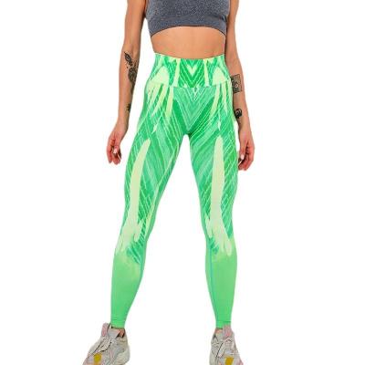 China Breathable Gym Clothing Yoga Pants High Waist Push Up Sports Legging Tie Dye Seamless Gaiters for sale