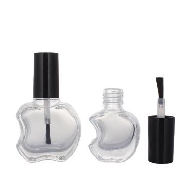 China Personal Care 15ml Nail Polish Transparent Brown Glass For Cosmetic Packaging for sale